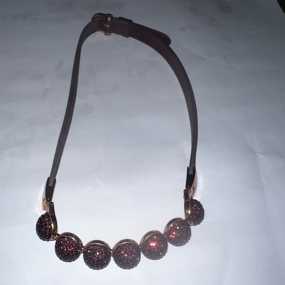 Bendel Rocks Choker Necklace Burgundy stone with rose gold